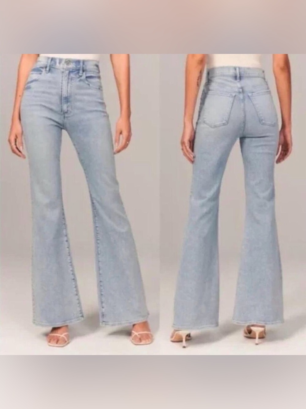 Abercrombie & Fitch The Flare Ultra High Rise Jeans Curve Love 33/16 Lon